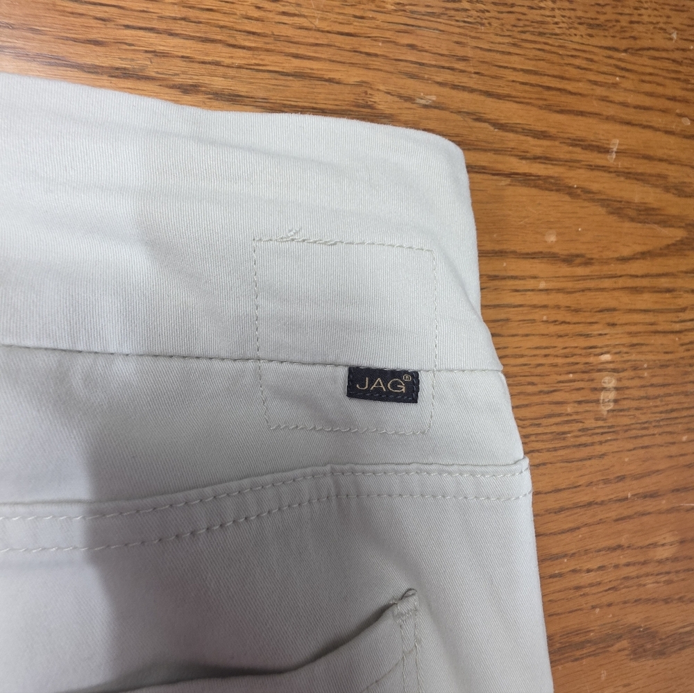 Jag Jeans Womens Size 14 Pull On High-Rise Stretch Lt Khaki Cropped Pants - Picture 3 of 10